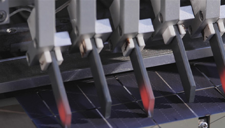 automatic solar cell welding